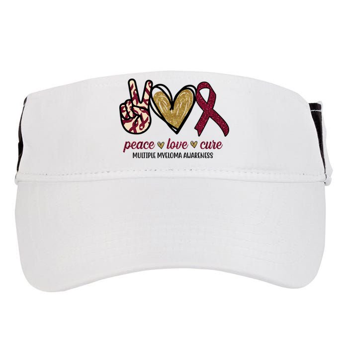 Peace Love Cure Multiple Myeloma Awareness Adult Drive Performance Visor