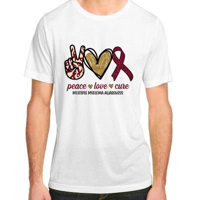 Peace Love Cure Multiple Myeloma Awareness Adult ChromaSoft Performance T-Shirt