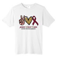 Peace Love Cure Multiple Myeloma Awareness Tall Fusion ChromaSoft Performance T-Shirt