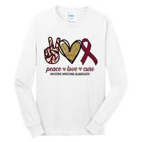 Peace Love Cure Multiple Myeloma Awareness Tall Long Sleeve T-Shirt