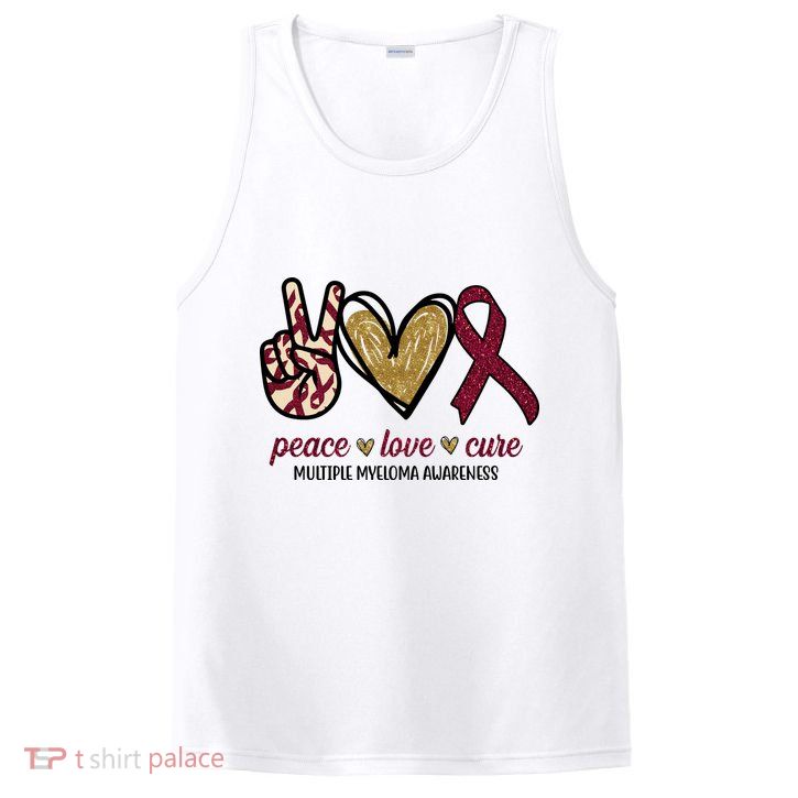 Peace Love Cure Multiple Myeloma Awareness PosiCharge Competitor Tank