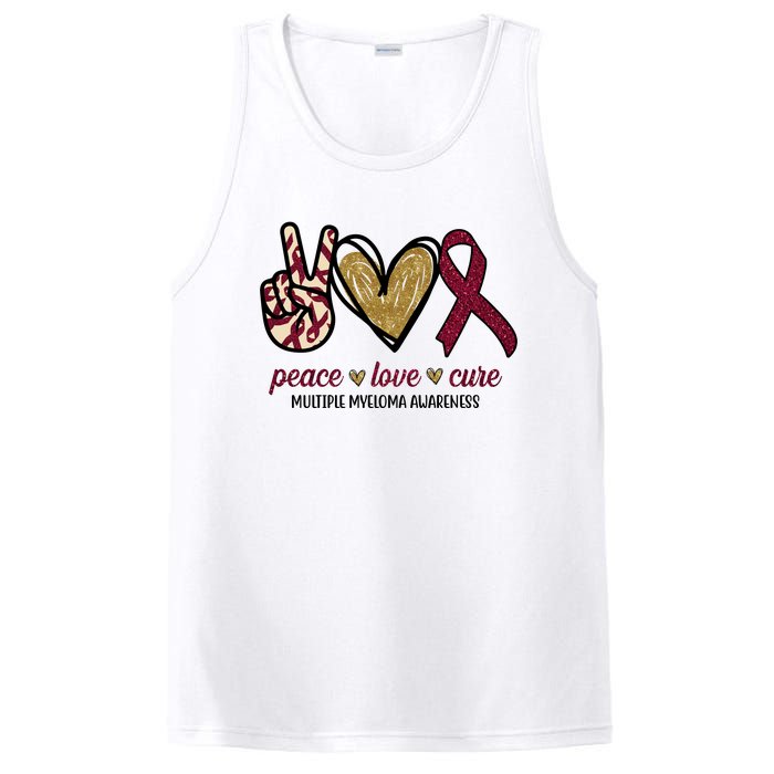 Peace Love Cure Multiple Myeloma Awareness PosiCharge Competitor Tank