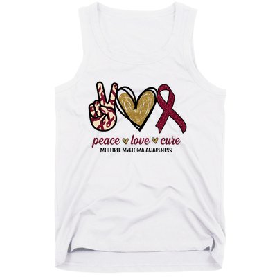 Peace Love Cure Multiple Myeloma Awareness Tank Top