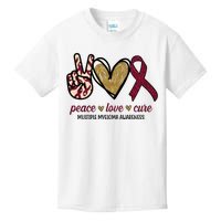 Peace Love Cure Multiple Myeloma Awareness Kids T-Shirt