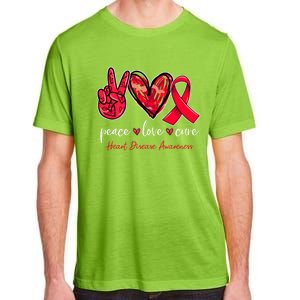 Peace Love Cure Heart Disease Awareness Month Cute Gift Adult ChromaSoft Performance T-Shirt