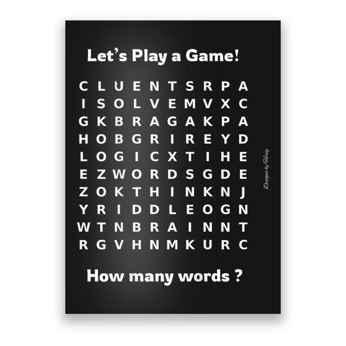 Puzzle Lovers Conversation Starter Word Fun And Games Poster