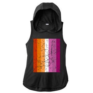 Proud Lesbian Community Colourful Pride Flag Lgbt Gift Ladies PosiCharge Tri-Blend Wicking Draft Hoodie Tank