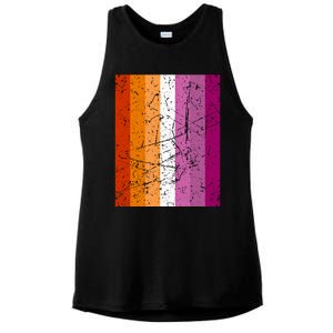 Proud Lesbian Community Colourful Pride Flag Lgbt Gift Ladies PosiCharge Tri-Blend Wicking Tank