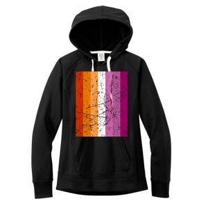 Proud Lesbian Community Colourful Pride Flag Lgbt Gift Women's Fleece Hoodie