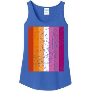 Proud Lesbian Community Colourful Pride Flag Lgbt Gift Ladies Essential Tank