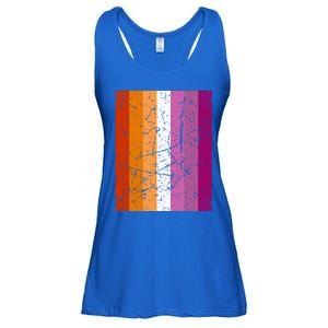 Proud Lesbian Community Colourful Pride Flag Lgbt Gift Ladies Essential Flowy Tank