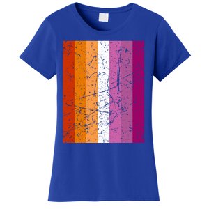 Proud Lesbian Community Colourful Pride Flag Lgbt Gift Women's T-Shirt