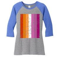 Proud Lesbian Community Colourful Pride Flag Lgbt Gift Women's Tri-Blend 3/4-Sleeve Raglan Shirt