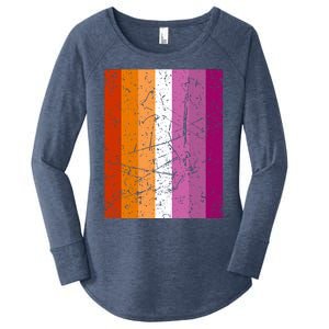 Proud Lesbian Community Colourful Pride Flag Lgbt Gift Women's Perfect Tri Tunic Long Sleeve Shirt