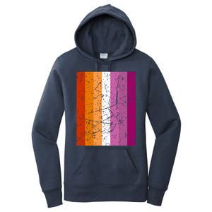 Proud Lesbian Community Colourful Pride Flag Lgbt Gift Women's Pullover Hoodie