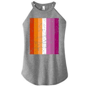 Proud Lesbian Community Colourful Pride Flag Lgbt Gift Women's Perfect Tri Rocker Tank