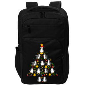 Penguin Lover Christmas Tree Funny Penguin Xmas Tree Gift Impact Tech Backpack