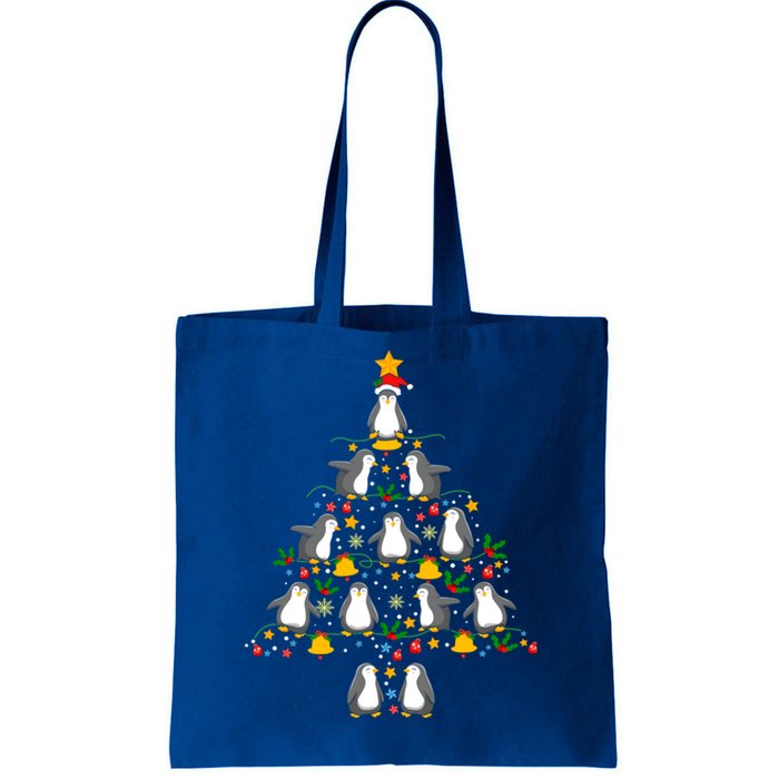 Penguin Lover Christmas Tree Funny Penguin Xmas Tree Gift Tote Bag