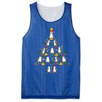 Penguin Lover Christmas Tree Funny Penguin Xmas Tree Gift Mesh Reversible Basketball Jersey Tank