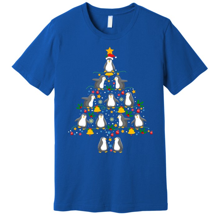 Penguin Lover Christmas Tree Funny Penguin Xmas Tree Gift Premium T-Shirt