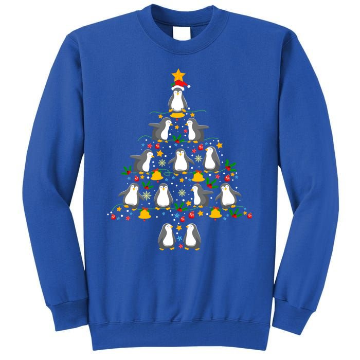 Penguin Lover Christmas Tree Funny Penguin Xmas Tree Gift Tall Sweatshirt