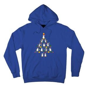 Penguin Lover Christmas Tree Funny Penguin Xmas Tree Gift Tall Hoodie