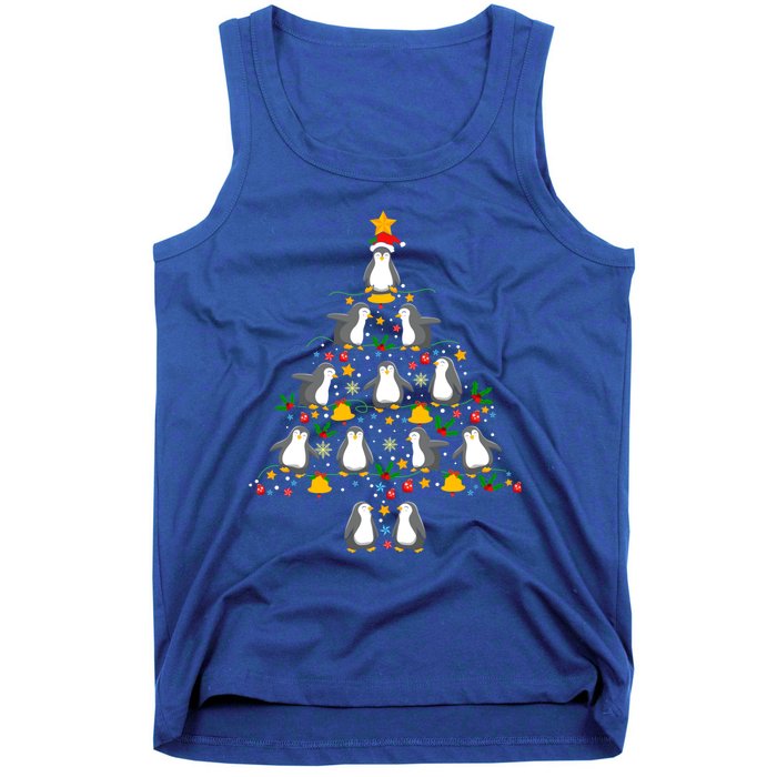 Penguin Lover Christmas Tree Funny Penguin Xmas Tree Gift Tank Top