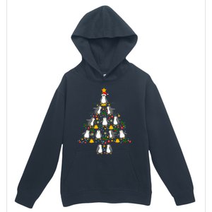 Penguin Lover Christmas Tree Funny Penguin Xmas Tree Gift Urban Pullover Hoodie