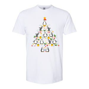 Penguin Lover Christmas Tree Funny Penguin Xmas Tree Gift Softstyle CVC T-Shirt