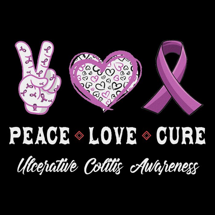 Peace Love Cure Ulcerative Colitis Awareness Men Women Womens Tank Top