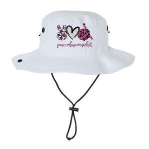 Peace Love Crochet Funny Crocheting Lover Gift Meaningful Gift Legacy Cool Fit Booney Bucket Hat