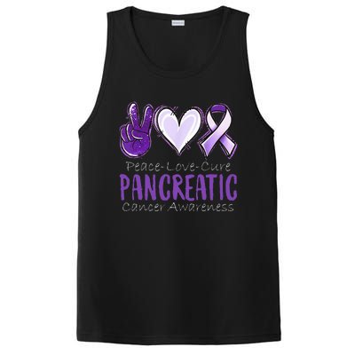 Peace Love Cure Pancreatic Cancer Awareness PosiCharge Competitor Tank