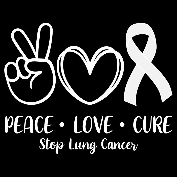 Peace Love Cure Long Cancer Awareness Doggie Tank