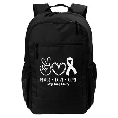 Peace Love Cure Long Cancer Awareness Backpack