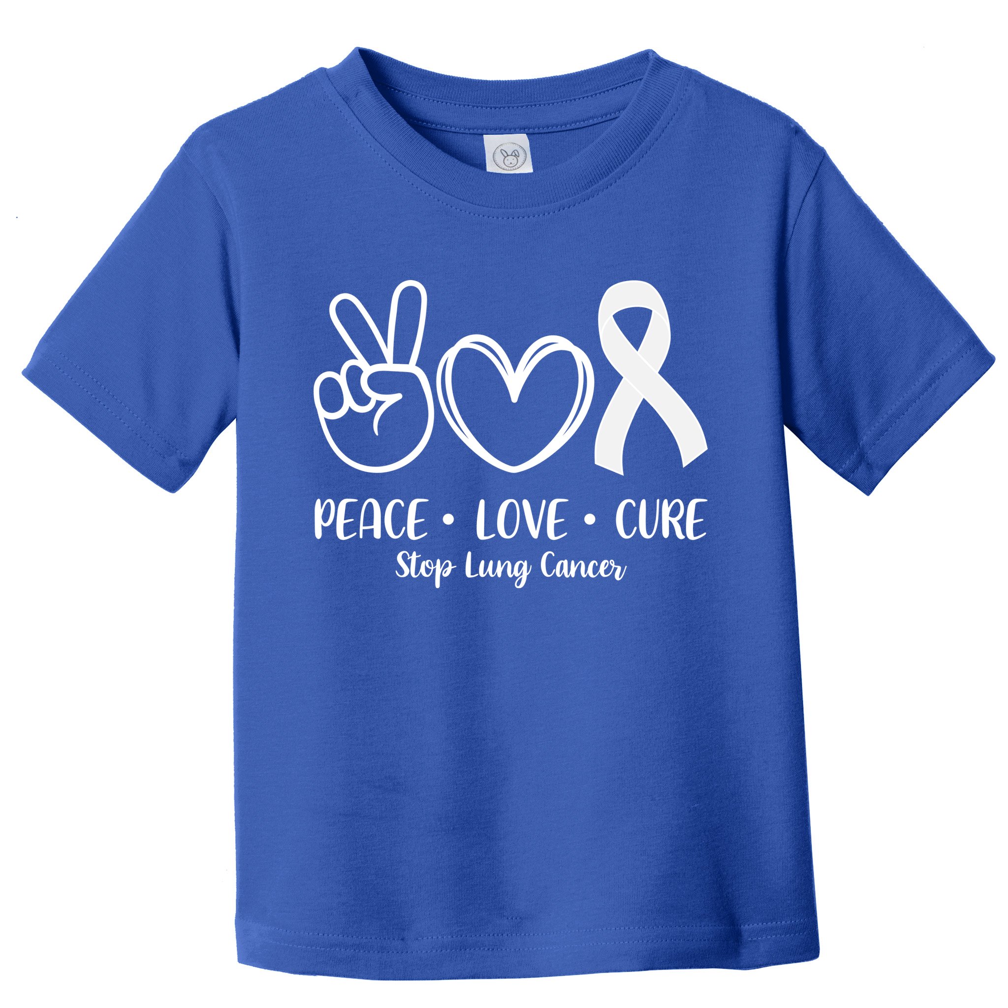 Peace Love Cure Long Cancer Awareness Toddler T-Shirt