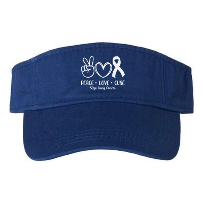 Peace Love Cure Long Cancer Awareness Visor