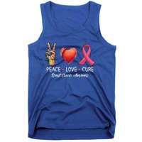 Peace Love Cure Breast Cancer Awareness Funny Gift Tank Top