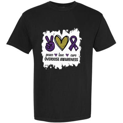 Peace Love Cure Overdose Awareness Garment-Dyed Heavyweight T-Shirt