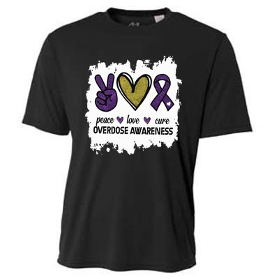 Peace Love Cure Overdose Awareness Cooling Performance Crew T-Shirt