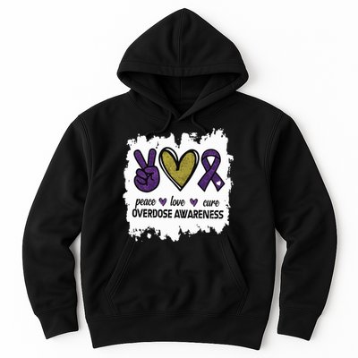 Peace Love Cure Overdose Awareness Hoodie