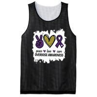 Peace Love Cure Overdose Awareness Mesh Reversible Basketball Jersey Tank