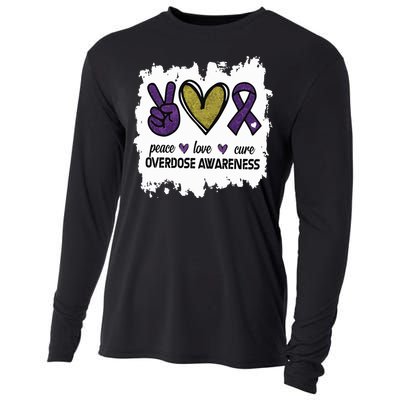 Peace Love Cure Overdose Awareness Cooling Performance Long Sleeve Crew