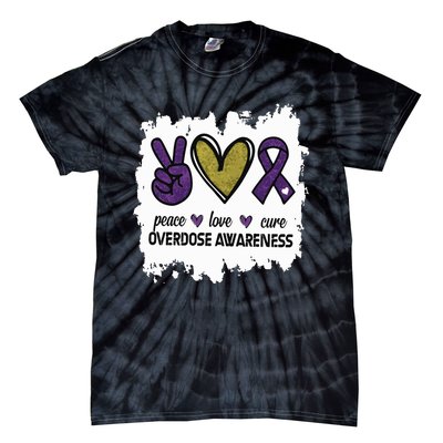 Peace Love Cure Overdose Awareness Tie-Dye T-Shirt