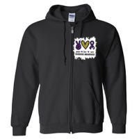 Peace Love Cure Overdose Awareness Full Zip Hoodie