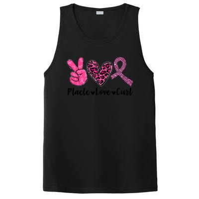 Peace Love Cure Leopard Pink Ribbon Breast Cancer Awareness Meaningful Gift PosiCharge Competitor Tank