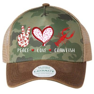 Peace Love Crawfish Boil Gift Legacy Tie Dye Trucker Hat