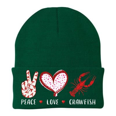 Peace Love Crawfish Boil Gift Knit Cap Winter Beanie