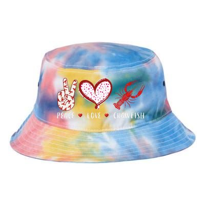 Peace Love Crawfish Boil Gift Tie Dye Newport Bucket Hat