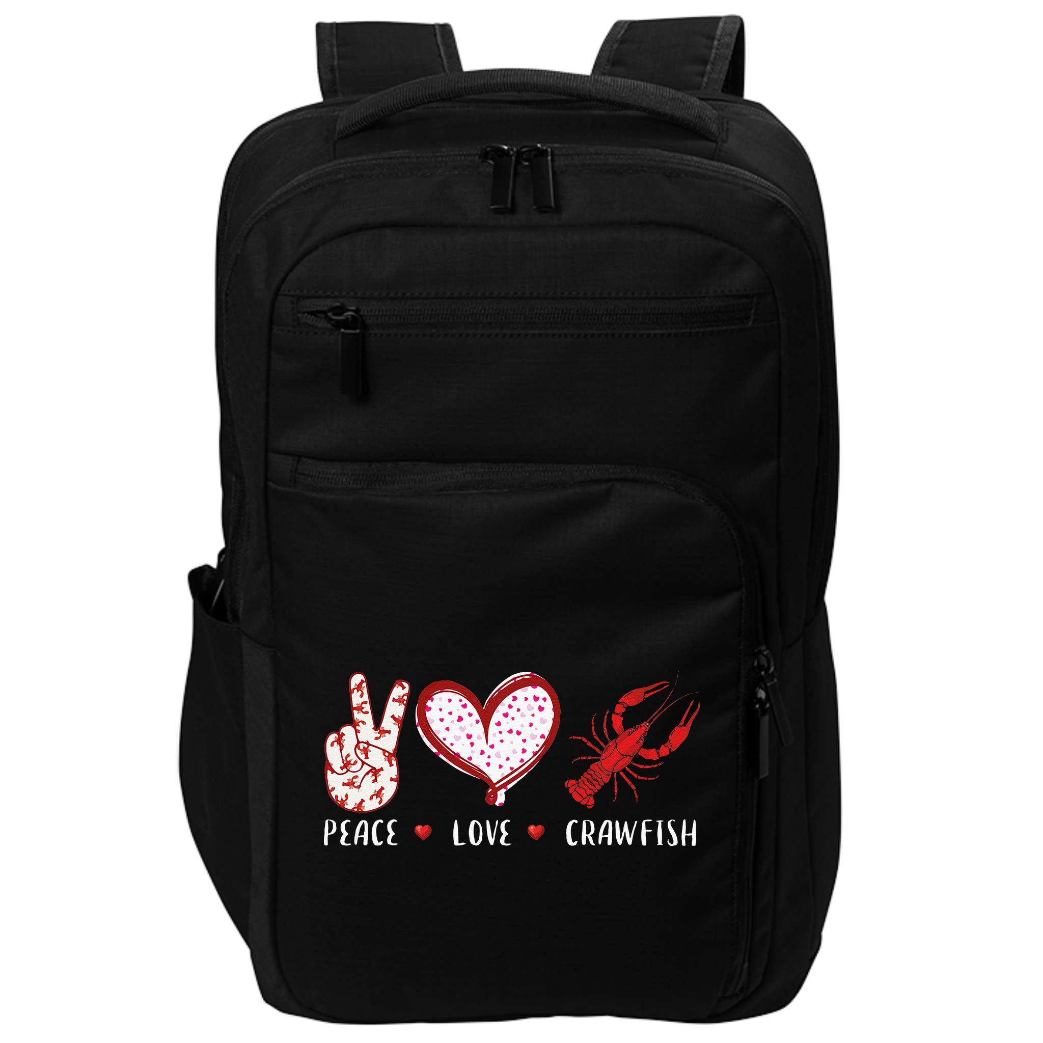 Peace Love Crawfish Boil Gift Impact Tech Backpack