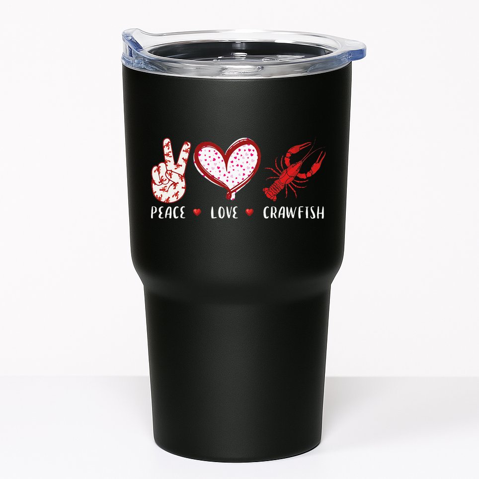 Peace Love Crawfish Boil Gift Tumbler